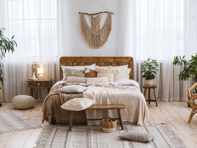 cozy and relaxing styled bedroom